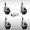 Service Caster 4'' SS Phenolic Swivel 3/4'' Expanding Stem Caster Set with Brake, 4PK SCC-SSEX20S414-PHS-TLB-34-4 - alternate 4
